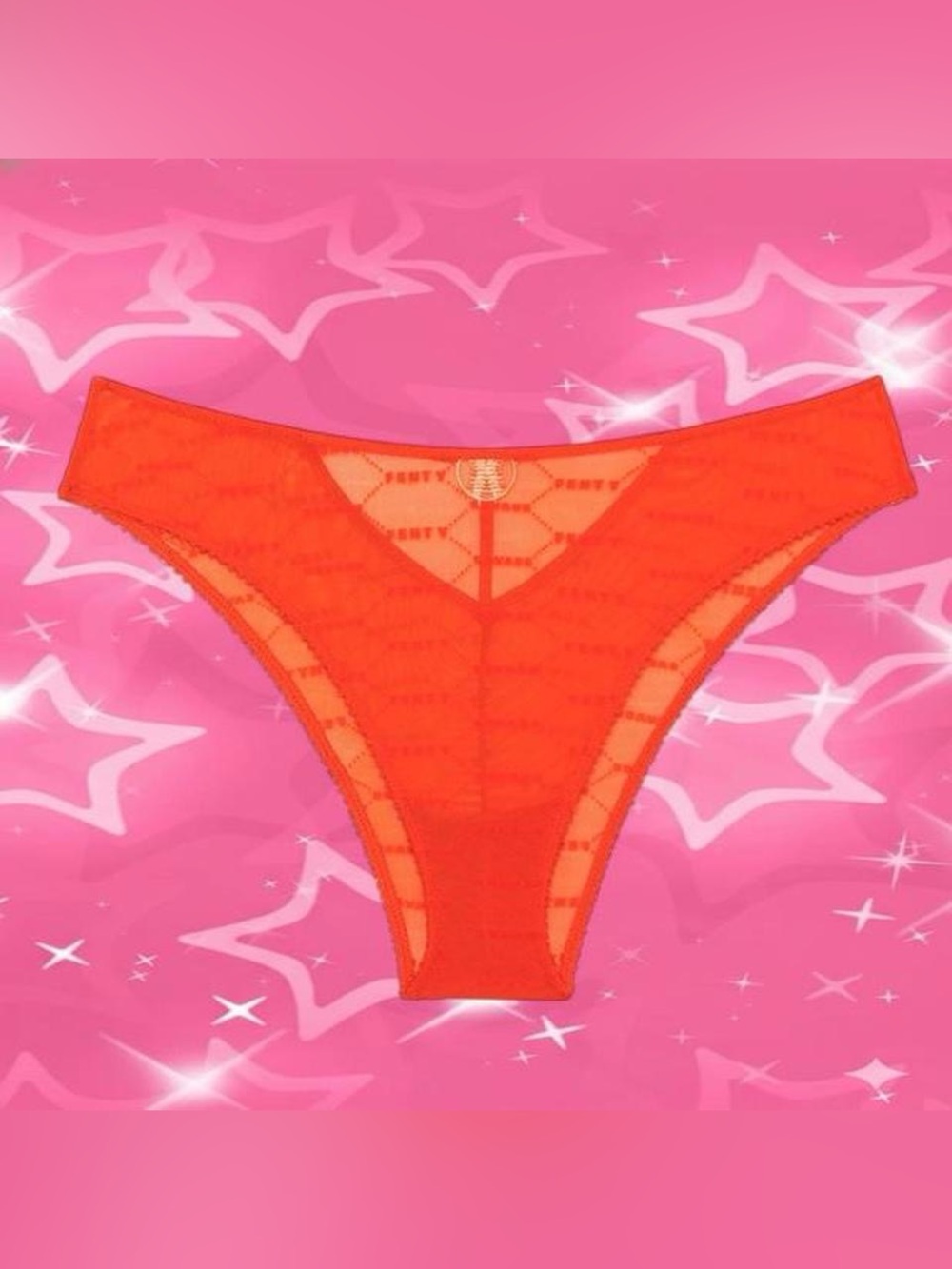Savage X Fenty Flocked Logo Brazilian Panty